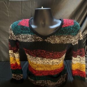 Multicolor Striped Women's Sweater-F and F size medium-#523